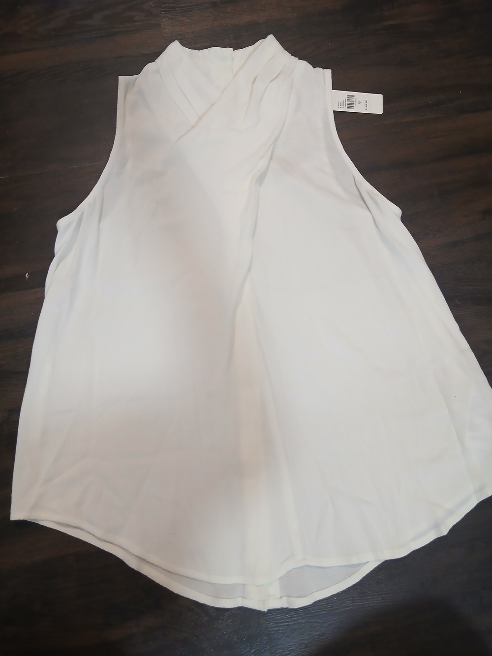 Anthropologie Cream Sleeveless Draped Neck Camisole